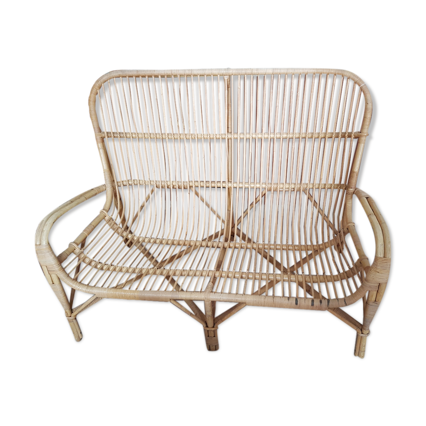 Sofa rattan 2 seater