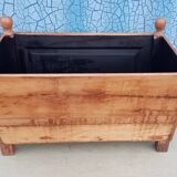 Antique solid teak flower pot