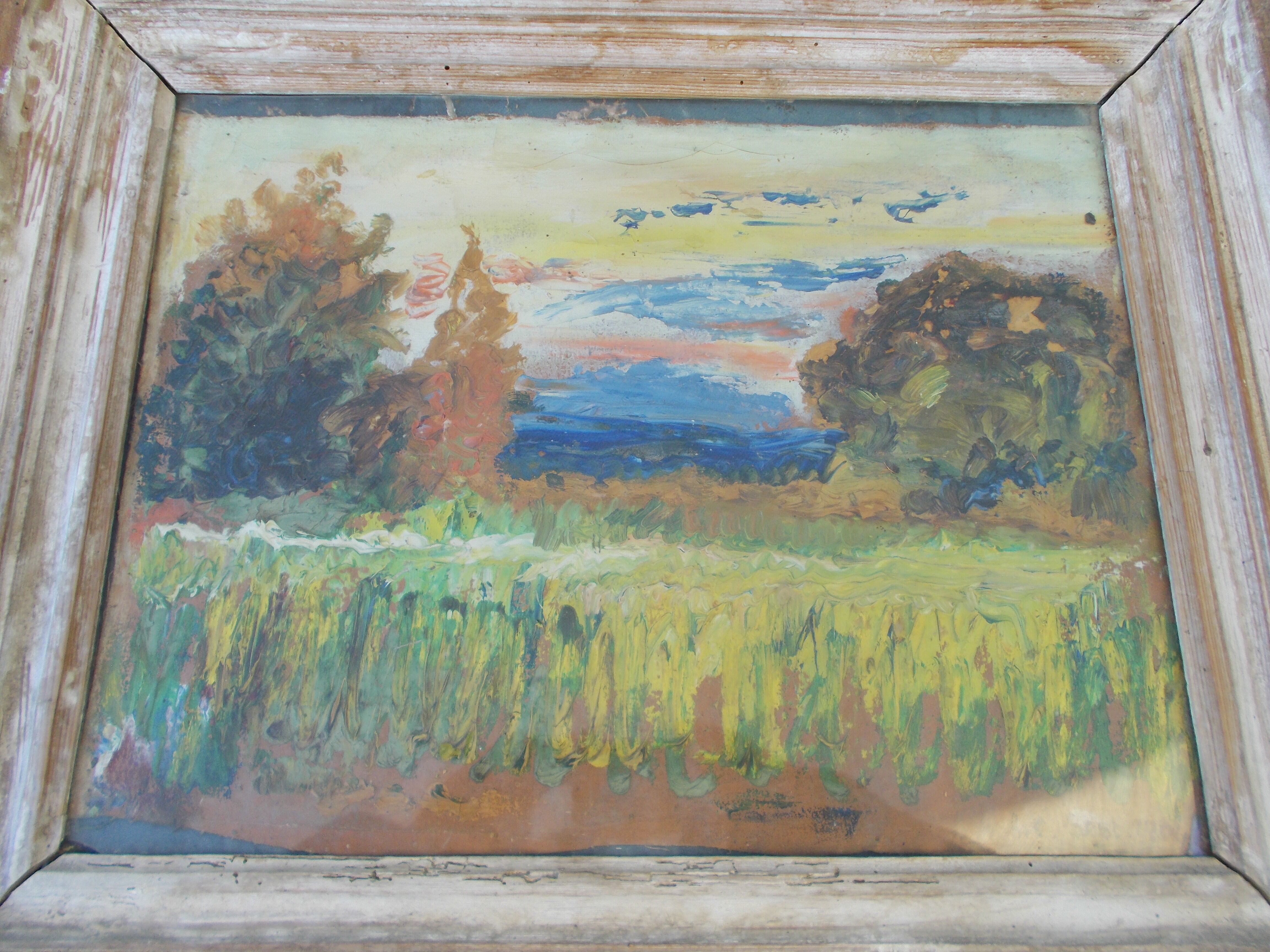 Tableau huile sur toile daté 1904