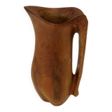 Vintage olive wood carafe pitcher