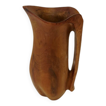 Pichet broc carafe en bois d'olivier vintage