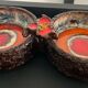Vintage 1970s glazed ceramic trinket tray