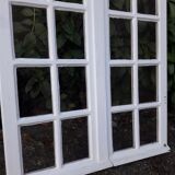 Fenêtre chêne H96,9xL81cm ancienne petits carreaux