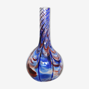 Murano vase, blue and red