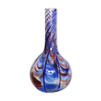 Murano vase, blue and red