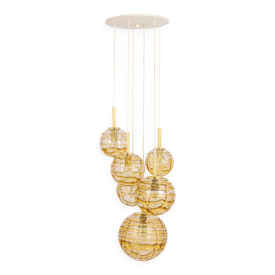 Lustre en cascade design en verre de Murano par Doria, Allemagne, années 1970