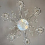 Venetian chandelier made of Murano glass, six light arms, circa 1940.