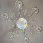 Venetian chandelier made of Murano glass, six light arms, circa 1940.