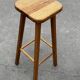 Vintage bar stool plant stool pinewood pinewood 1960s