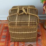 Vintage wicker trunk