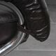 Unico 1970s Dark Brown Leather Lounge Chair and Ottoman Set of 2