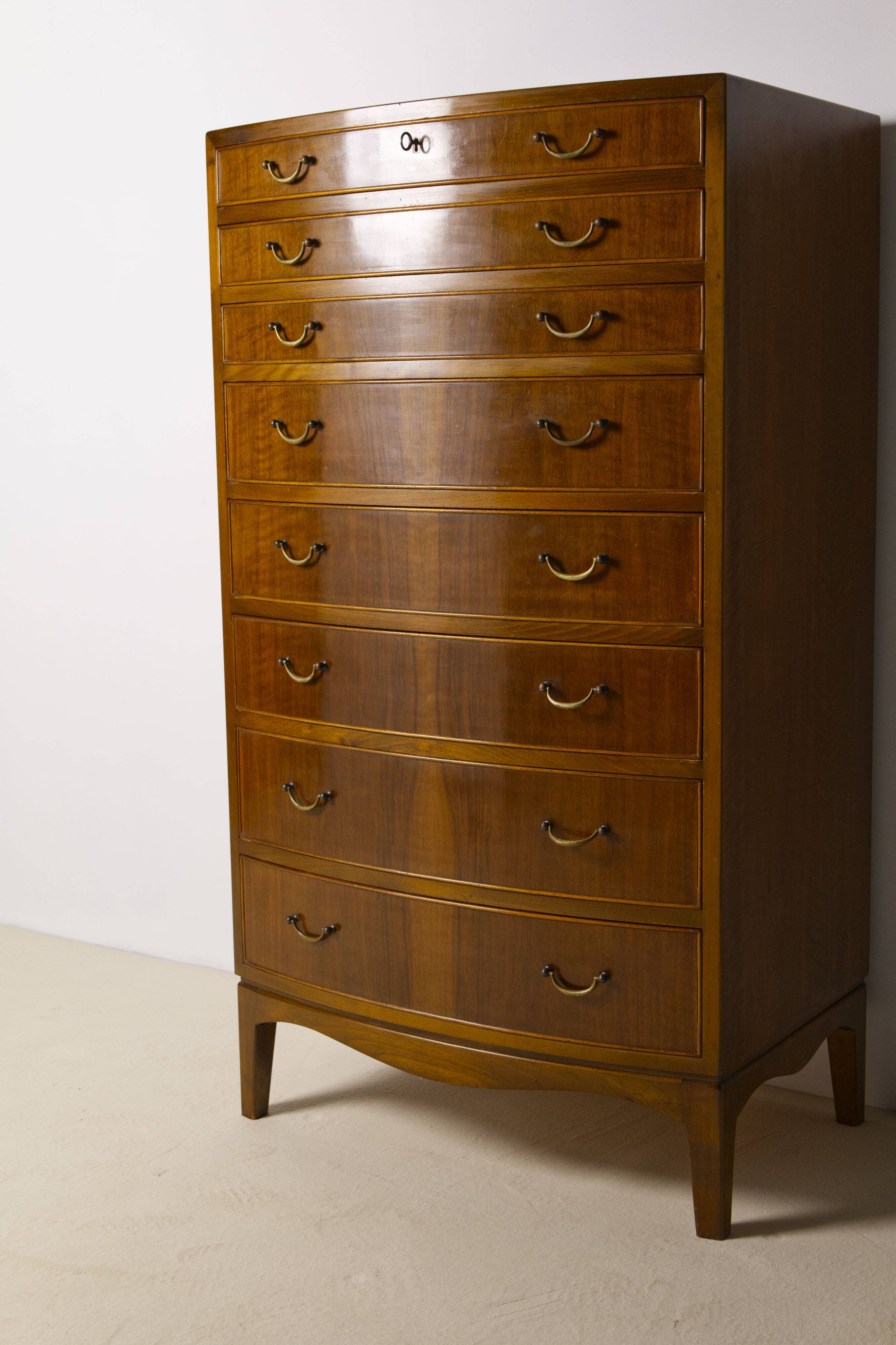 Large Nutwood Chest of Drawers by Ole Wanscher, 1940's