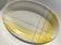 Oval plate Salins Montréal yellow checkered
