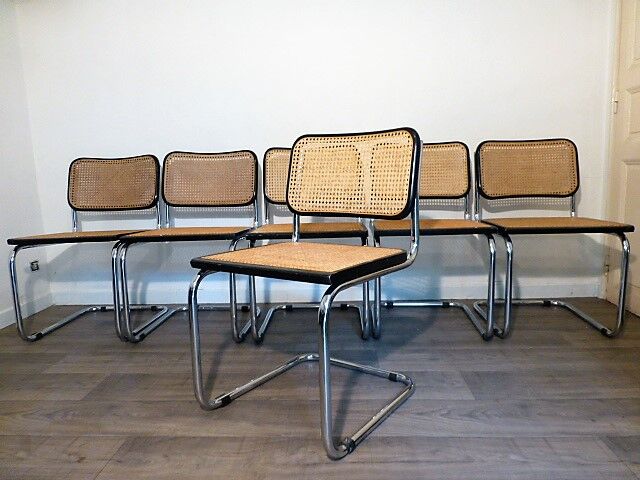 6 chairs Marcel Breuer b32 cesca, italy, 1970