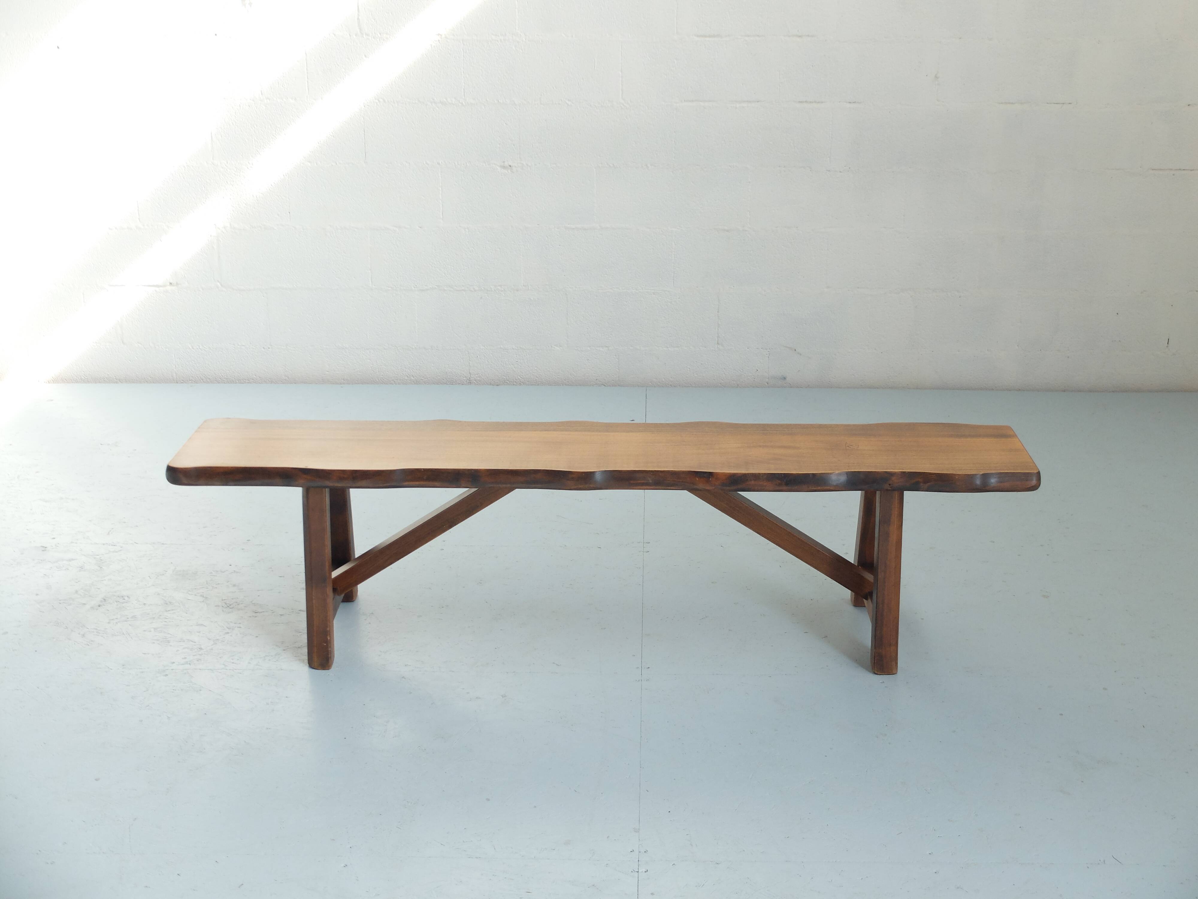 Massive oak bench published by Aranjou 1970