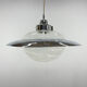 1970's italian murano glass and chrome pendant 'saturn'