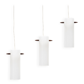 Plafonniers de Uno & Östen Kristiansson Modèle 535 Luxus Vittsjö Suède 1970