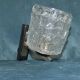 Wall lamp vintage Arlus tulip glass ice cube structure lacquered metal brass 1950