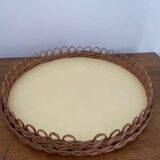 Tray with 6 rattan glasses