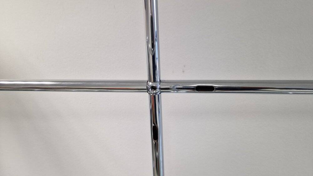 4-Module Bookcase in Chromed Metal and Blue Iron from USM Haller, 1970s