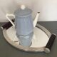 Cafetière théière bleue années 50