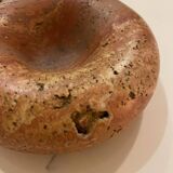 Vintage red travertine ashtray attributed to Sergio Asti for Up&up, Italy, 1970s