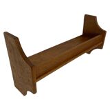 Vintage wooden wall shelve rack bookshelf in oak