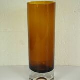 Amber glass vase 25 cm 1970s