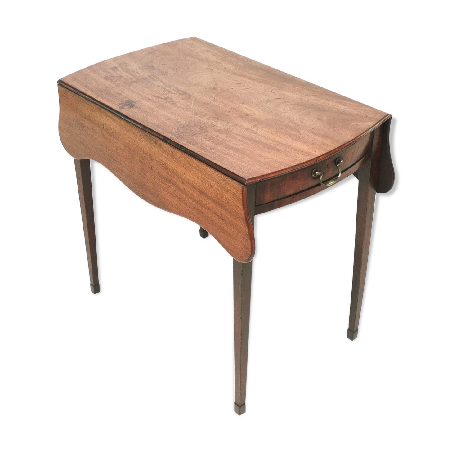 Antique Mahogany Royal Crown Stamped Pembroke Table