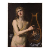 Peinture mythologique antique du XVIIe siècle, Apollon jouant de la lyre.