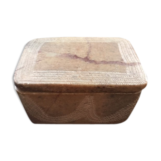 Engraved stone box
