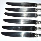 Set of 12 vintage silver metal knives reneka spatours contour fillet 21cm