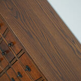 Vintage dutch oak jewelers / watchmakers cabinet, circa 1930