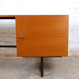 Teak table-machine desk by Pierre Guariche for Meurop