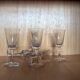 6 vintage cut glass goblets