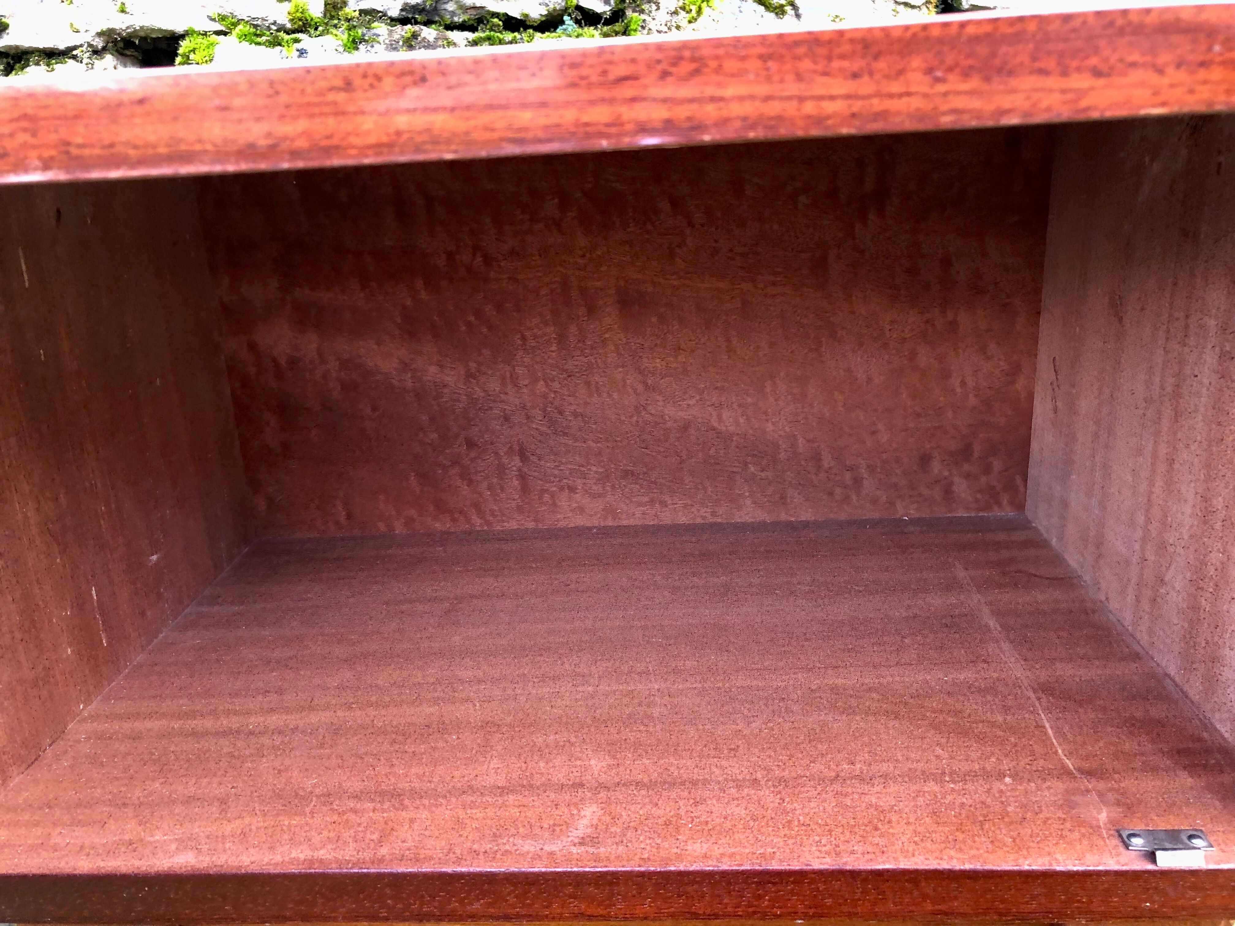 Varnished bedside tables