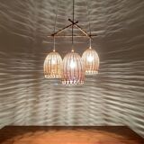 Wicker and Bamboo Cascading Lamp