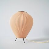 Cocoon lamp with pink pleated shade, 50's lighting