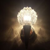 Vintage teak wall lamp from the 60s with chrome