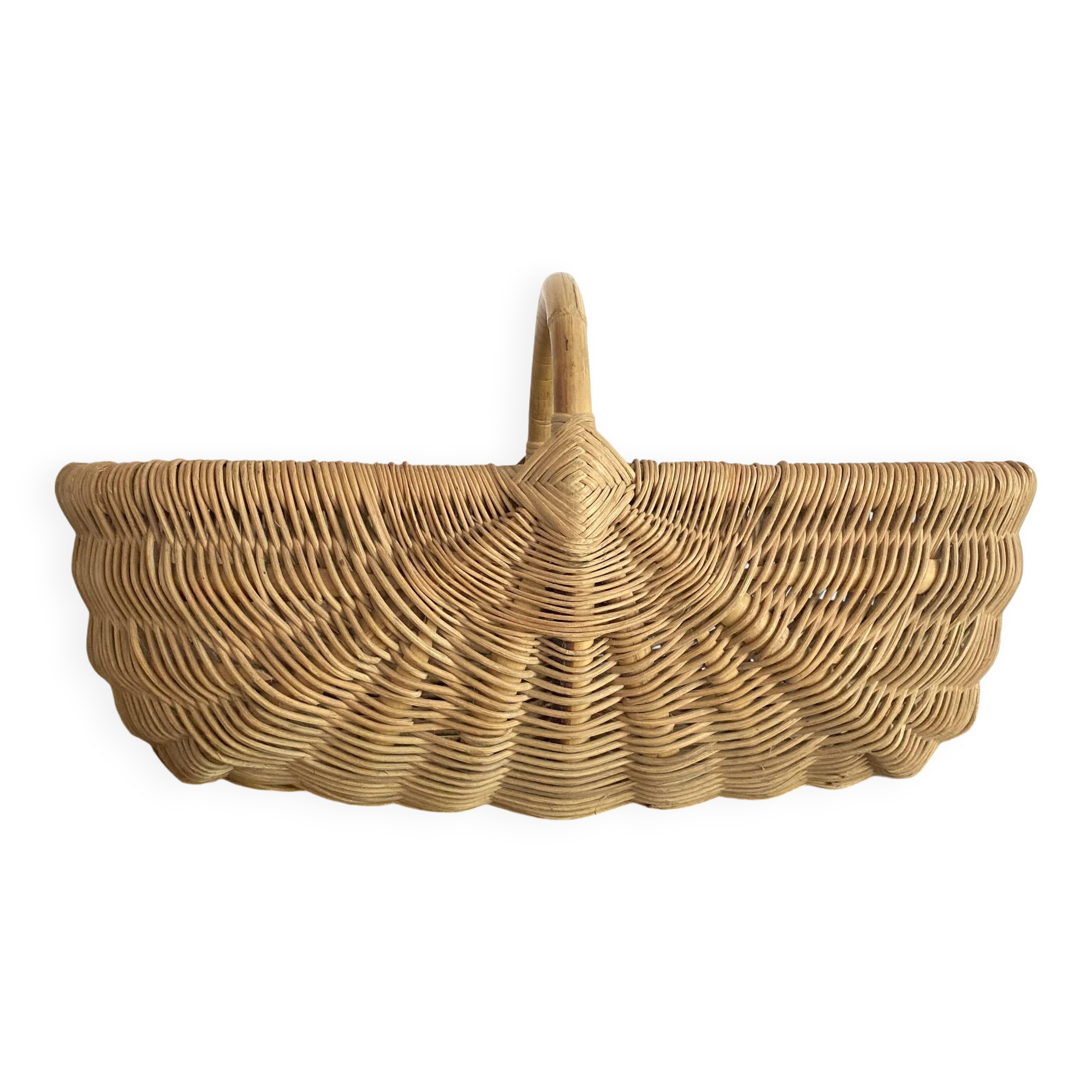 Grand panier ovale clair