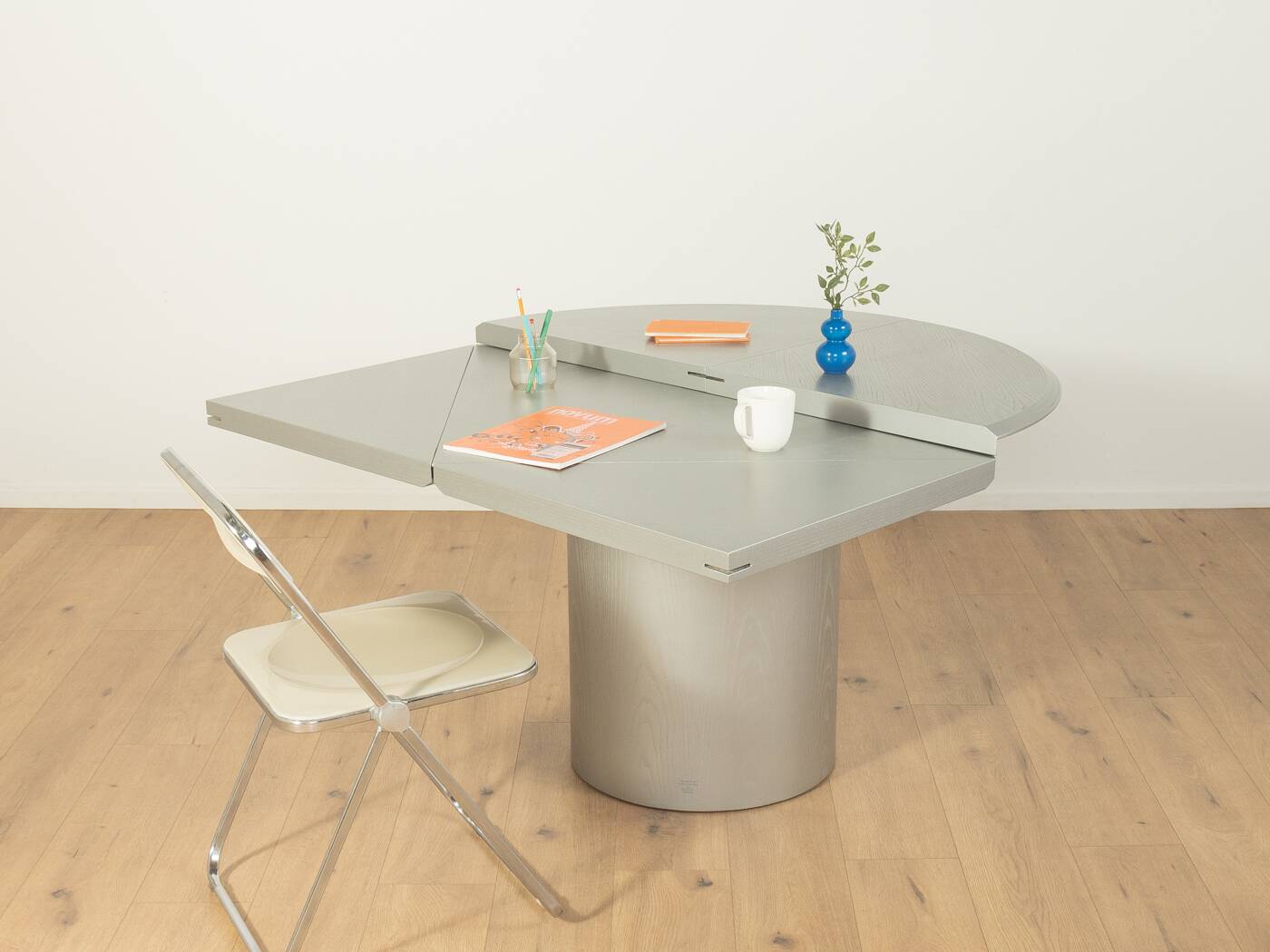 Table à manger Quadrondo, Erwin Nagel, Rosenthal, Argent