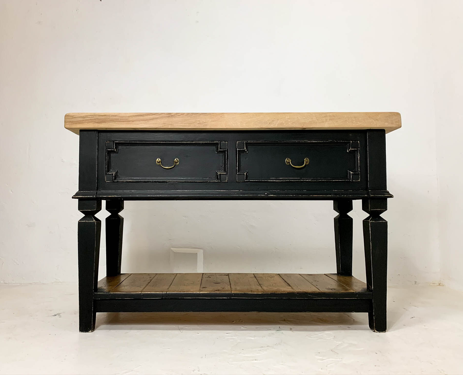 Century chopping block worktable butcher block kitchen island 20th