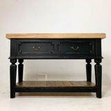 Century chopping block worktable butcher block kitchen island 20th