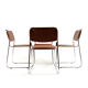 Set of 4 Danish chrome & faux leather dining chairs 80s