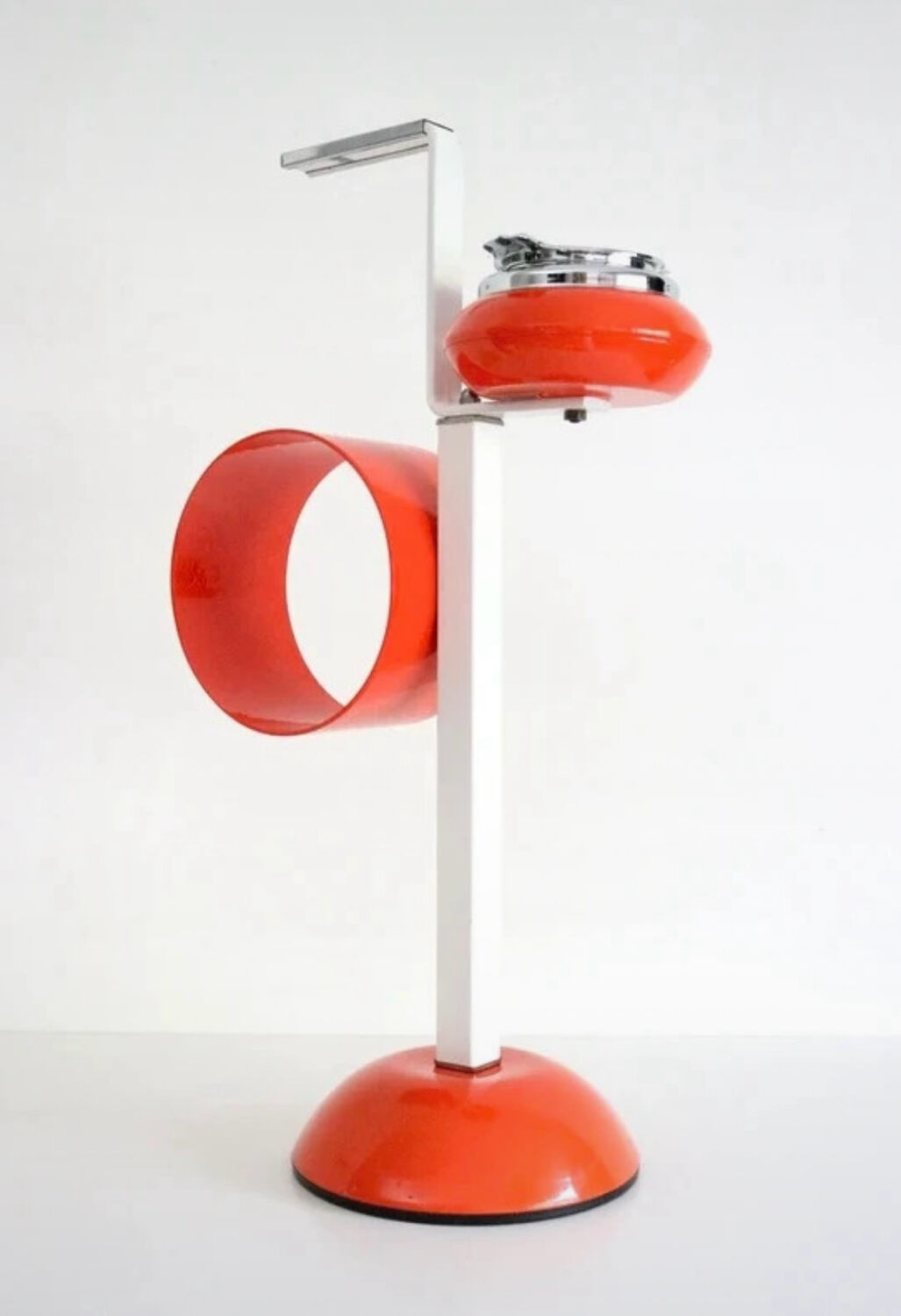 1970s Italian floor ashtray with newspaper holder