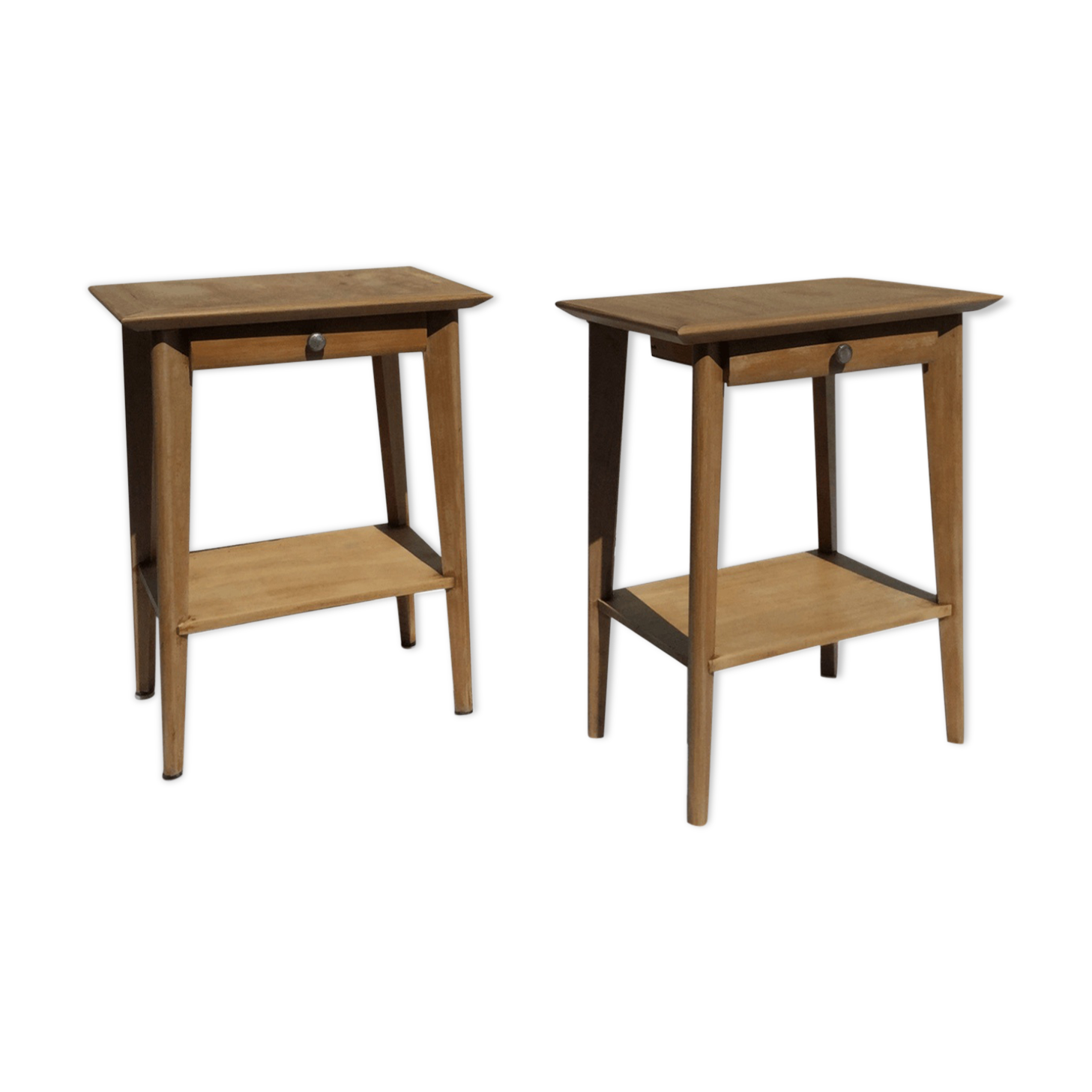 Pair of bedside vintage Scandinavian of the 1960s