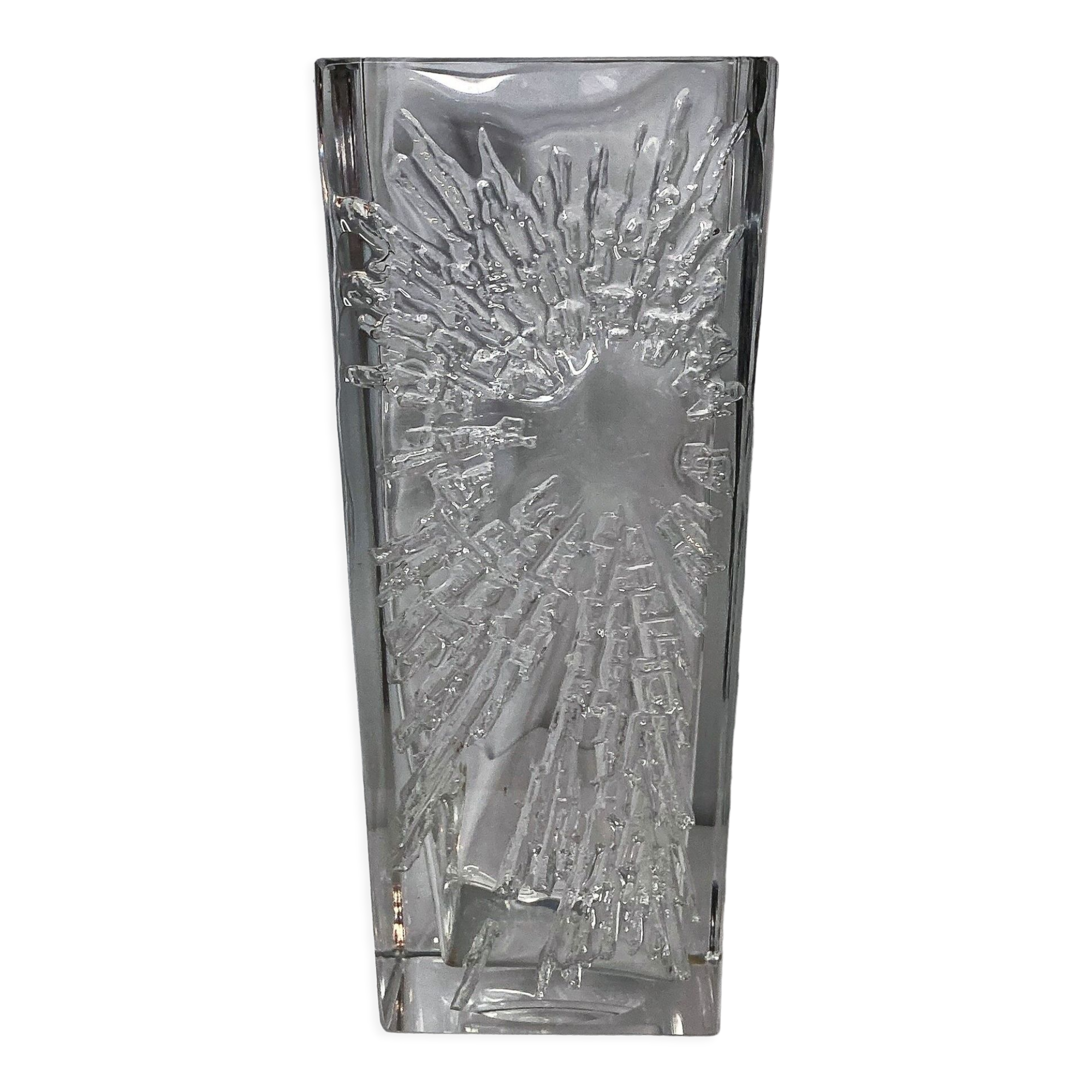 2212942 Daum, large cut crystal vase signed design 1970