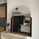 Art deco mirror, pink and black mirror pillar, France 1930