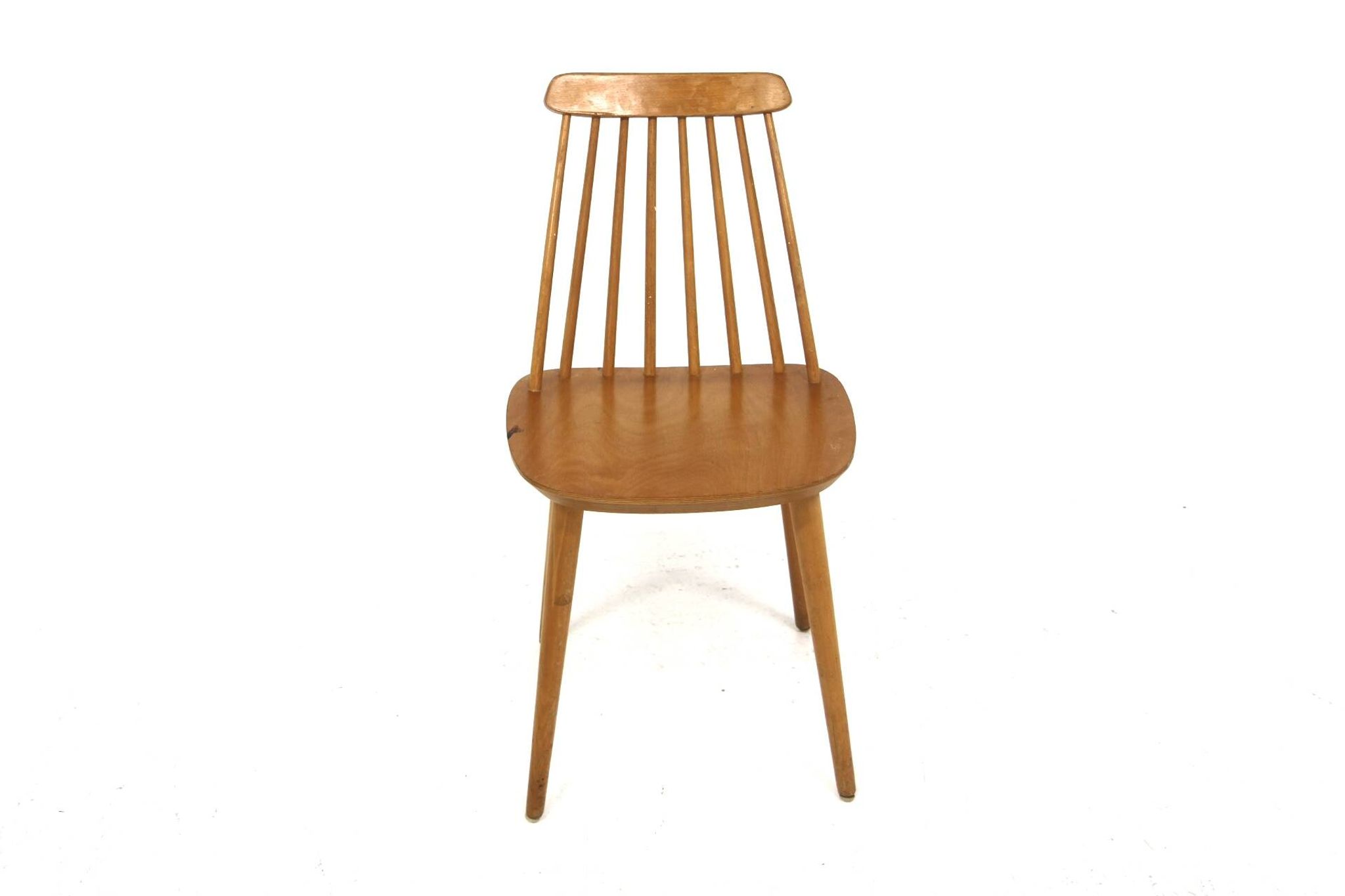 Scandinavian beech chair "Pinnstol", Sweden, 1960