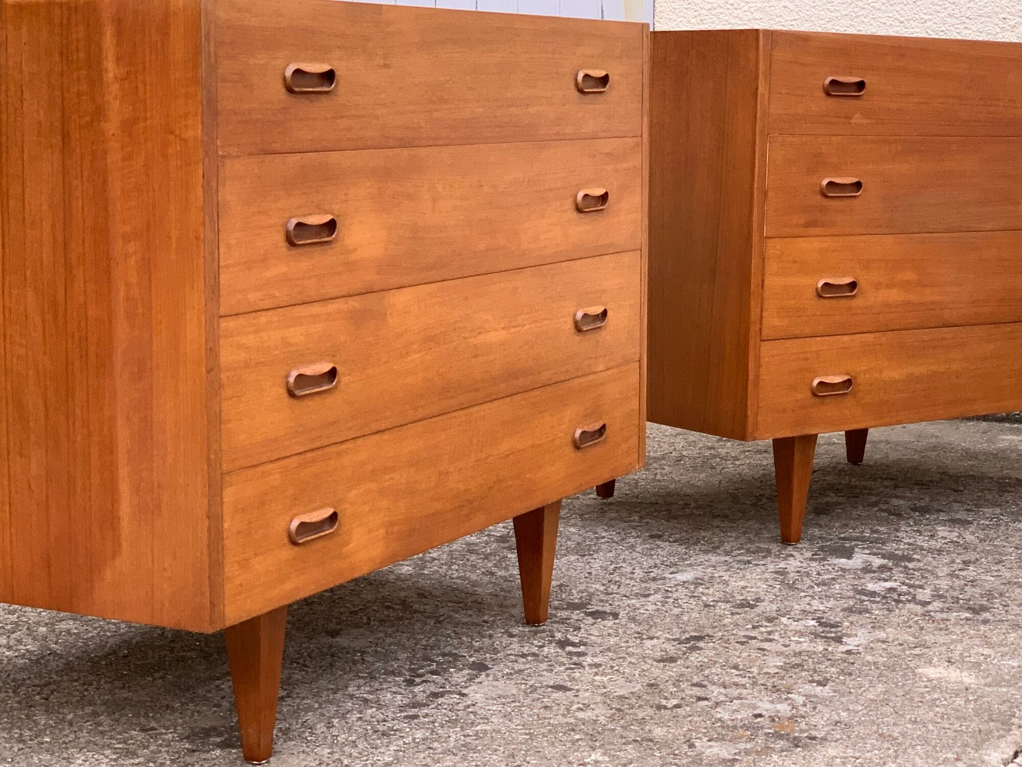 Pair of Scandinavian teak chests of drawers 1960